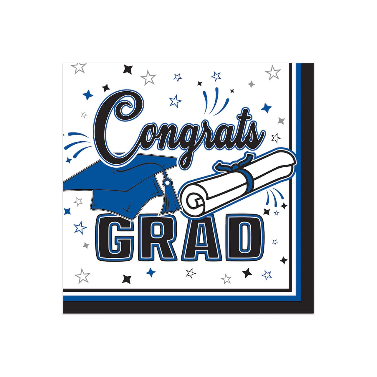 Beistle Congrats Grad 2-Ply Beverage Napkins, 72ct.